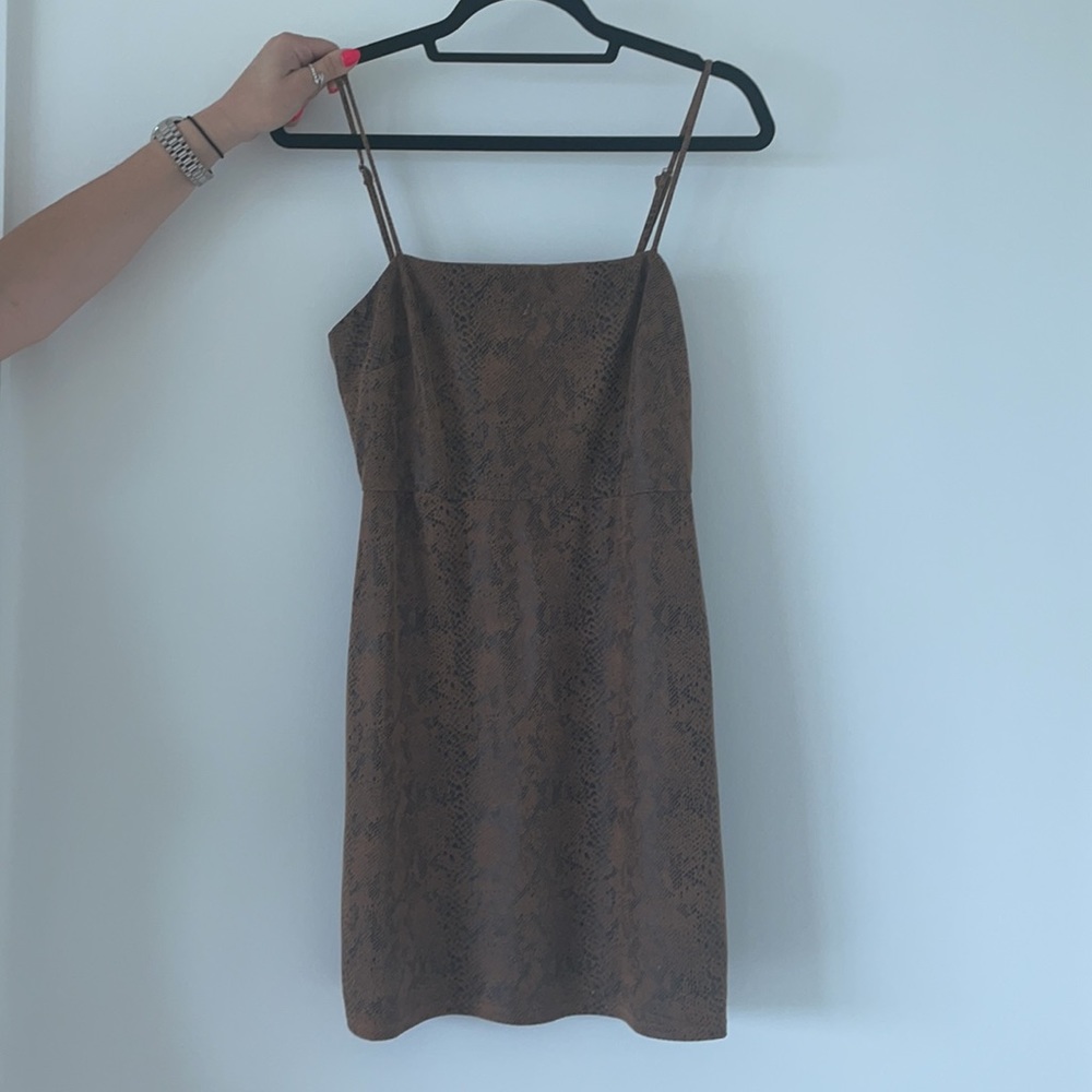 Aqua Snakeskin Dress